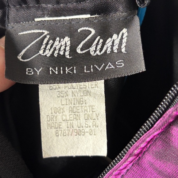 NWT VTG Zum Zum Niki Livas Juniors Y2K 90s Evening Gown Sz 1 Babydoll Prom Party - Picture 8 of 15